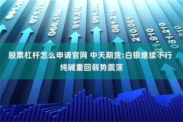 股票杠杆怎么申请官网 中天期货:白银继续下行 纯碱重回弱势震荡