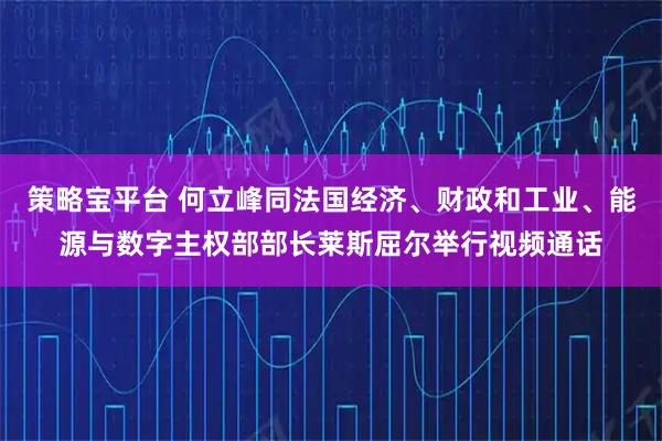 策略宝平台 何立峰同法国经济、财政和工业、能源与数字主权部部长莱斯屈尔举行视频通话